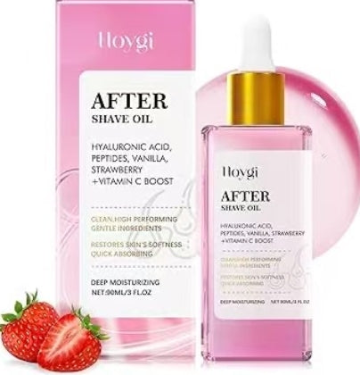 aceite con fragancia de fresa y vainilla ( después depilación)